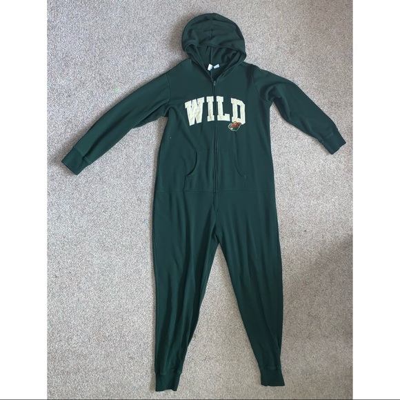 NHL Other - NHL Wild Green Hooded Pajama Onesie